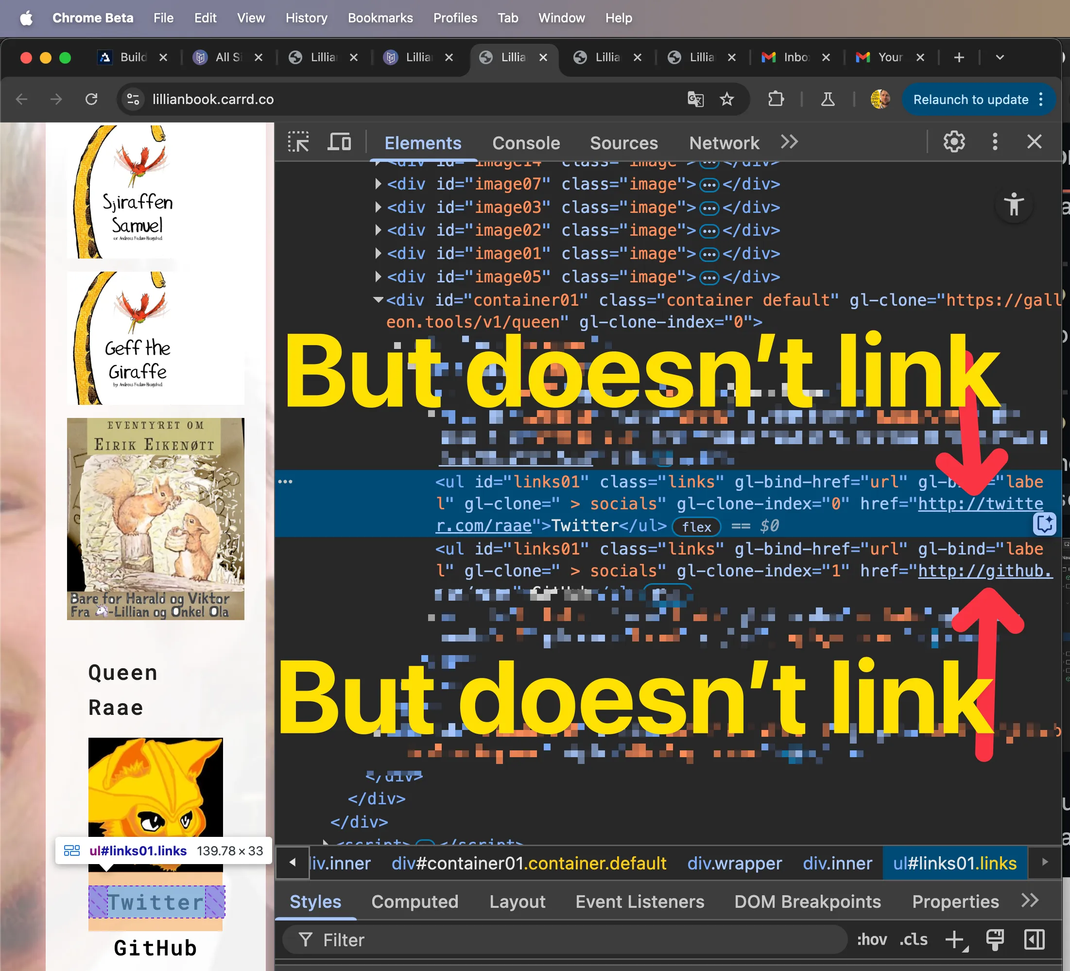 My Link doesn't work