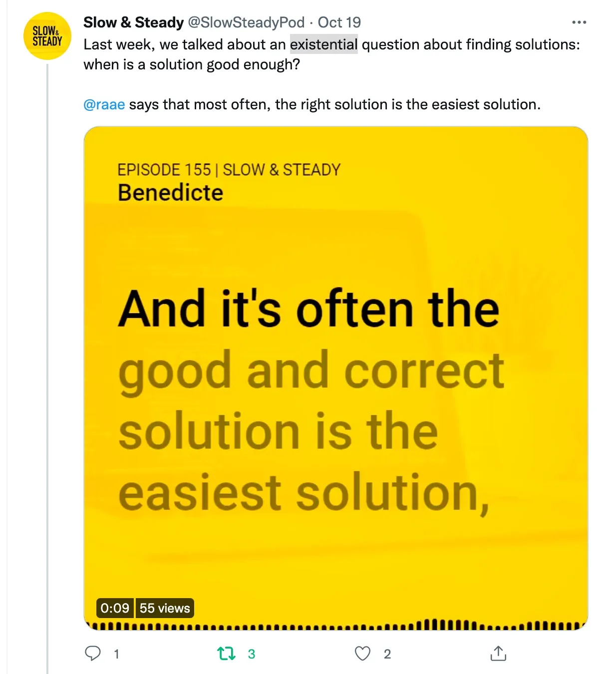 Screenshot of audiogram tweet