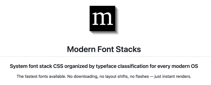 Modern Font Stacks