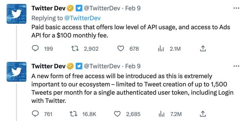 Twitter Dev's update